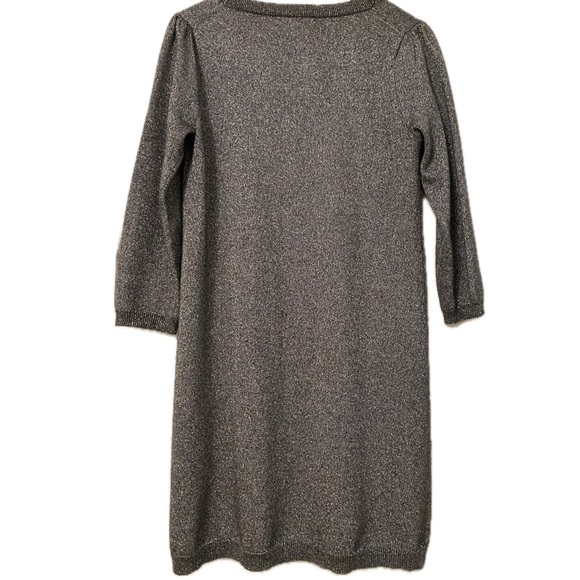 EUC Sparkly Banana Republic tunic sweater dress, size Small, Silver/Black - Picture 3 of 7